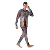 Jesus Christ From Heaven Print Men's Pajamas-grizzshop