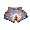 Jesus Christ From Heaven Print Muay Thai Boxing Shorts-grizzshop