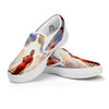 Jesus Christ From Heaven Print White Slip On Shoes-grizzshop