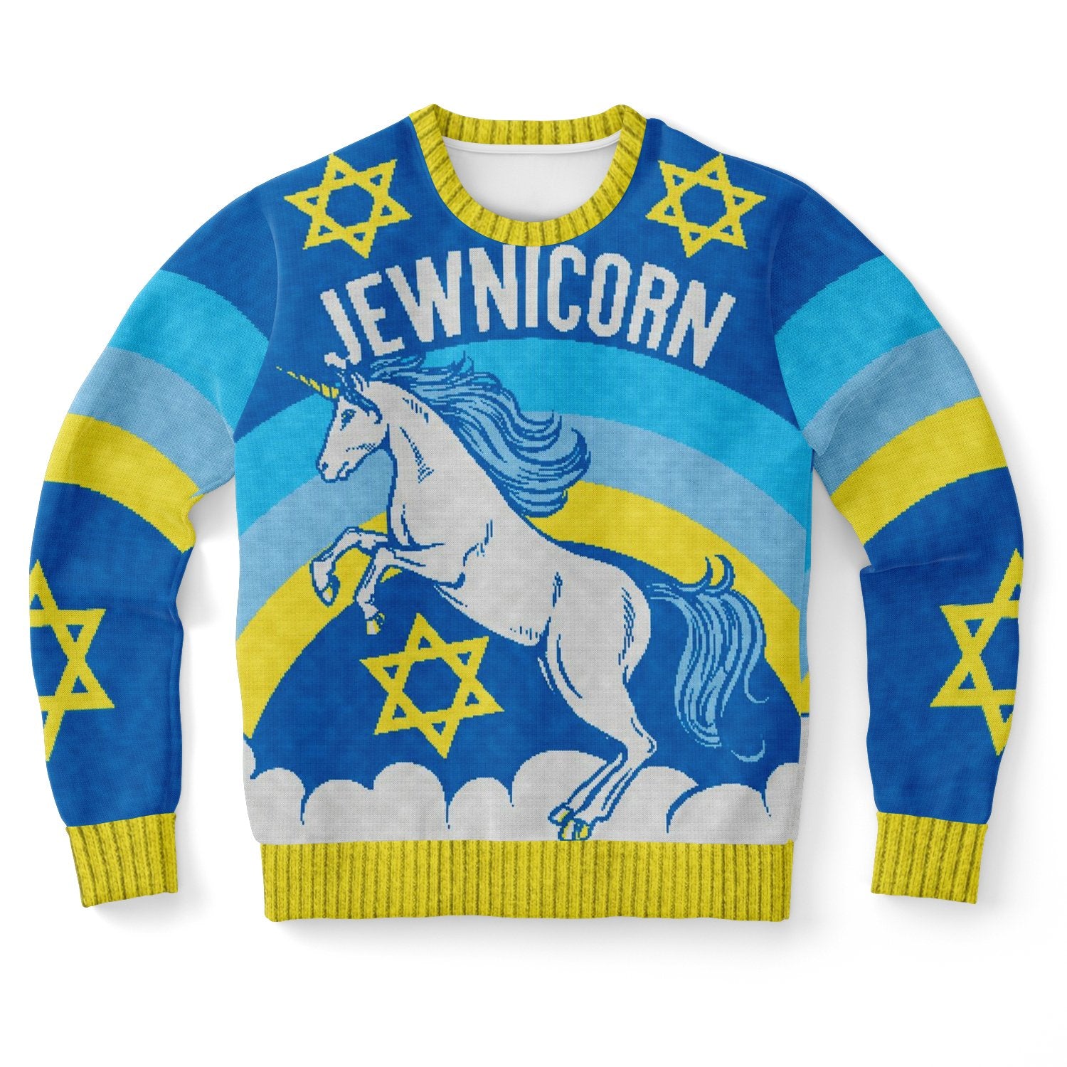 Jewnicorn Star Of David Ugly Christmas Sweater-grizzshop