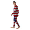 Jigsaw Puzzle American Flag Print Men's Pajamas-grizzshop