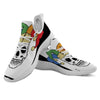 Joker Card Scary Print White Athletic Shoes-grizzshop