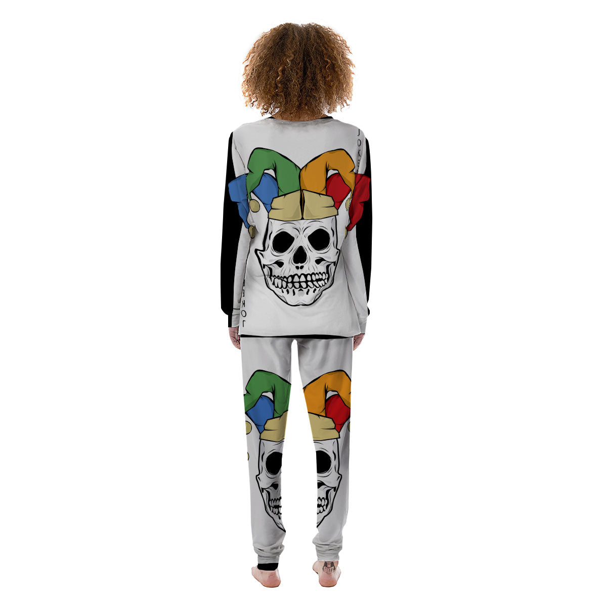 Joker Card Scary Print Women's Pajamas-grizzshop