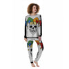 Joker Card Scary Print Women's Pajamas-grizzshop