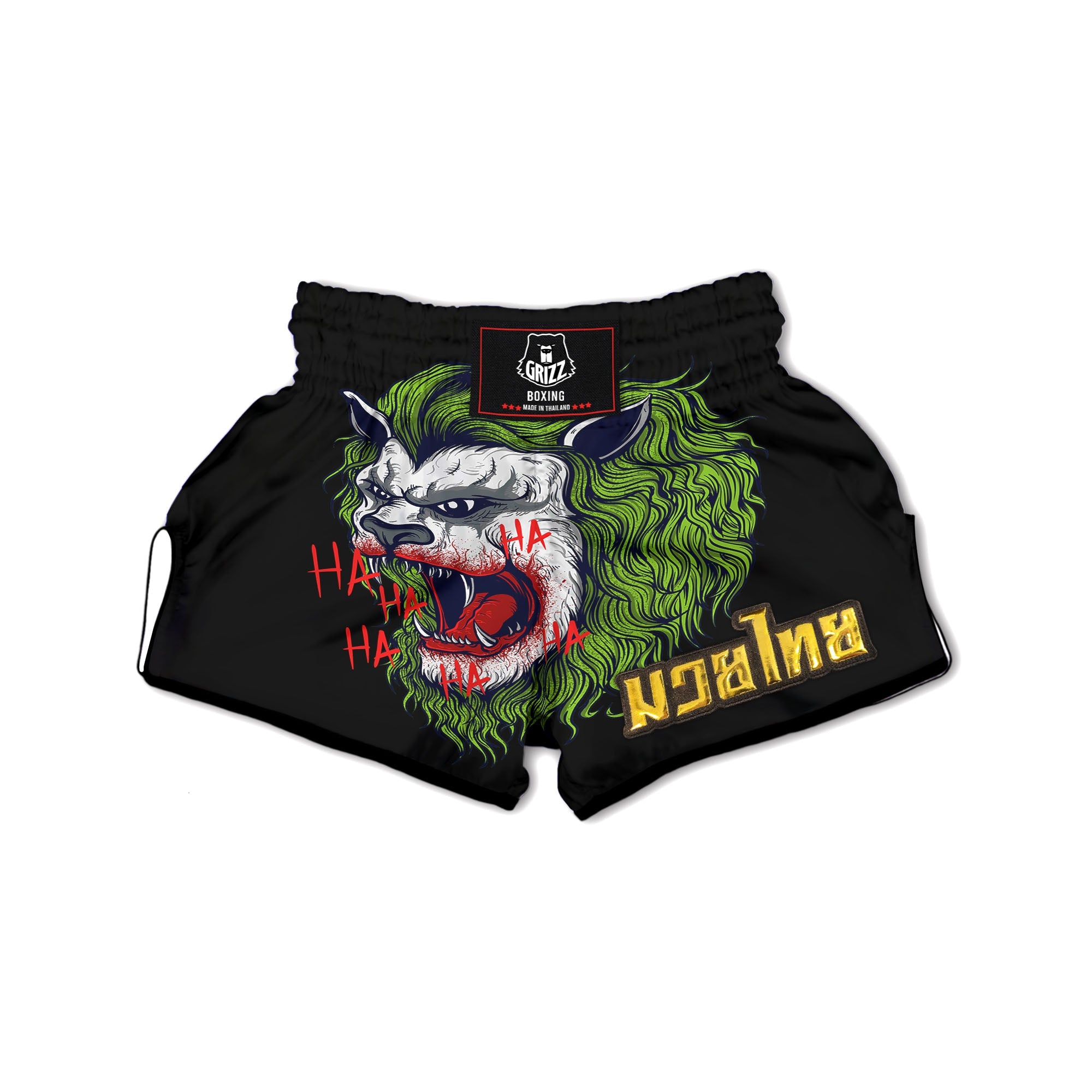 Joker Lion Print Muay Thai Boxing Shorts-grizzshop