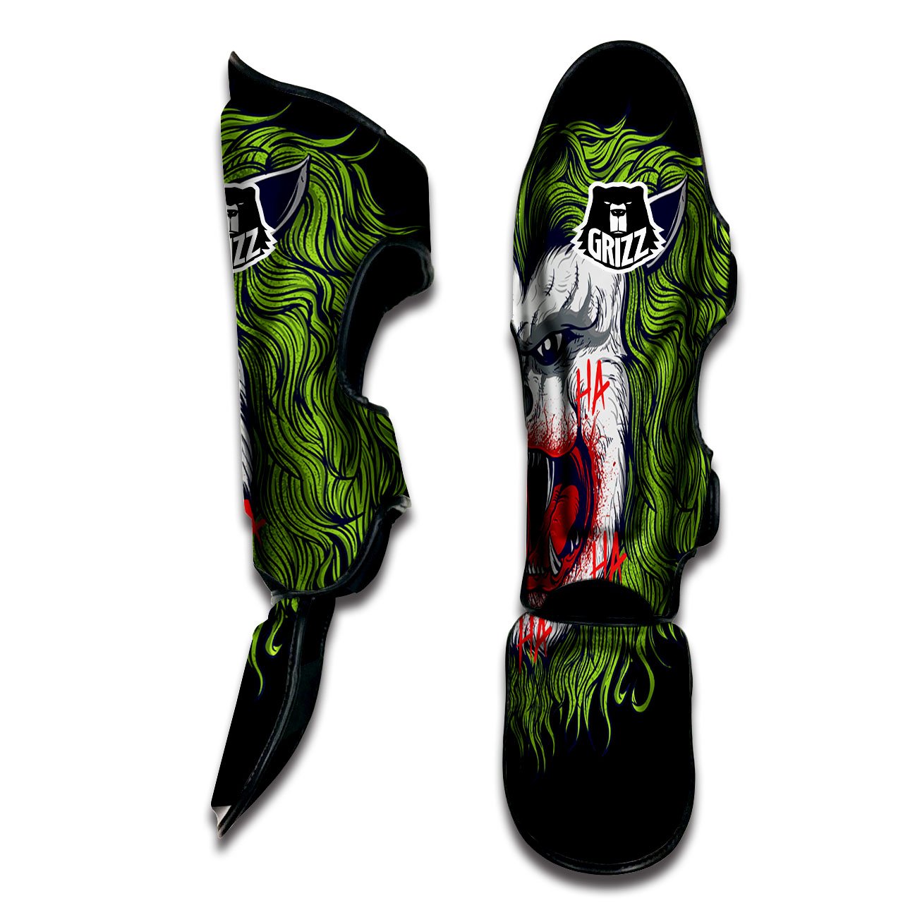 Joker Lion Print Muay Thai Shin Guards-grizzshop