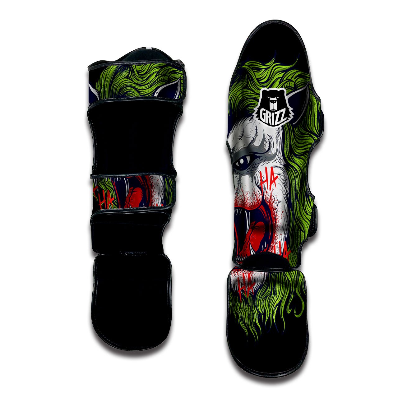 Joker Lion Print Muay Thai Shin Guards-grizzshop
