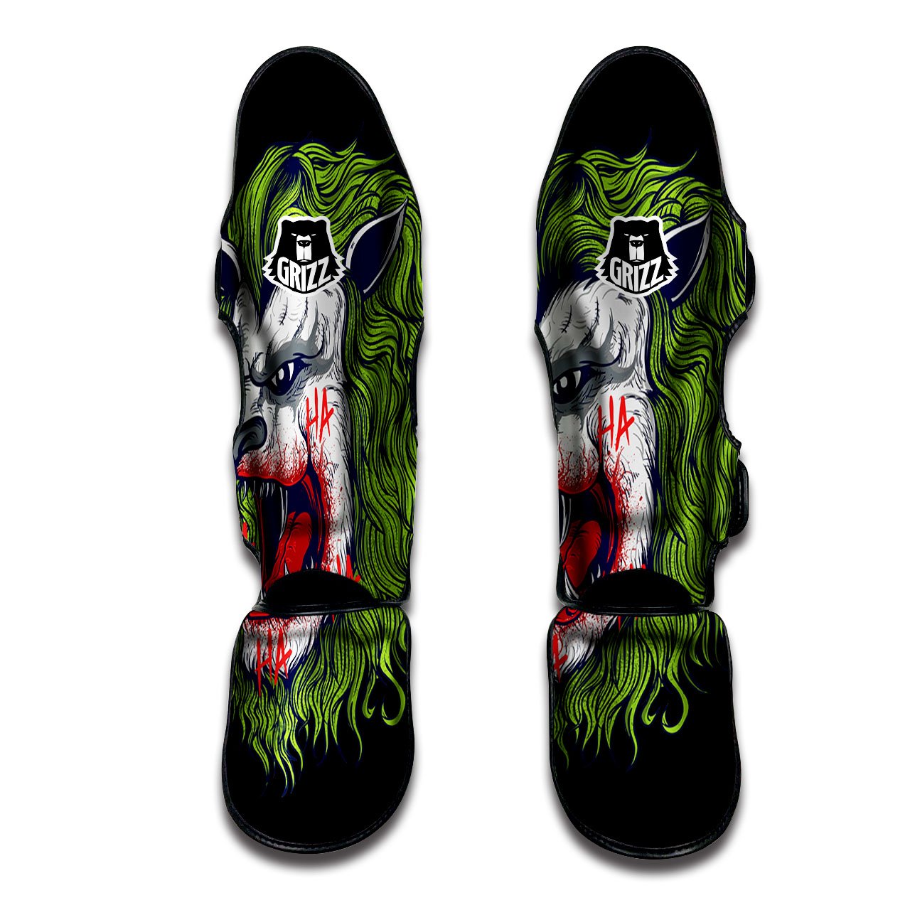 Joker Lion Print Muay Thai Shin Guards-grizzshop