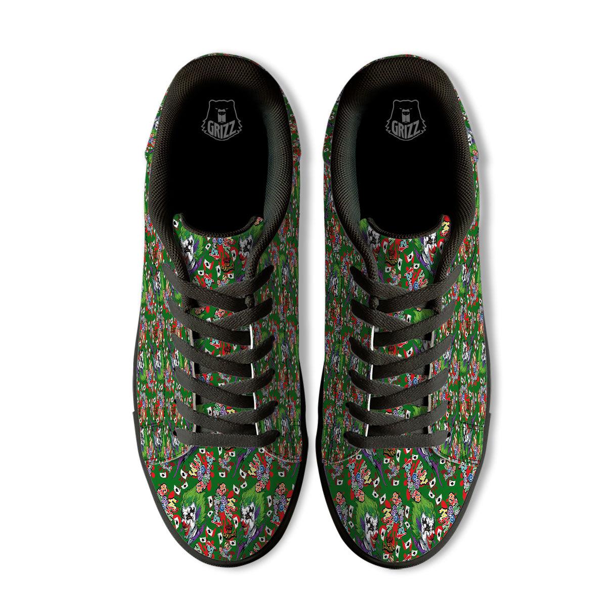 Joker Why So Serious Colorful Print Pattern Black Low Top Sneakers-grizzshop