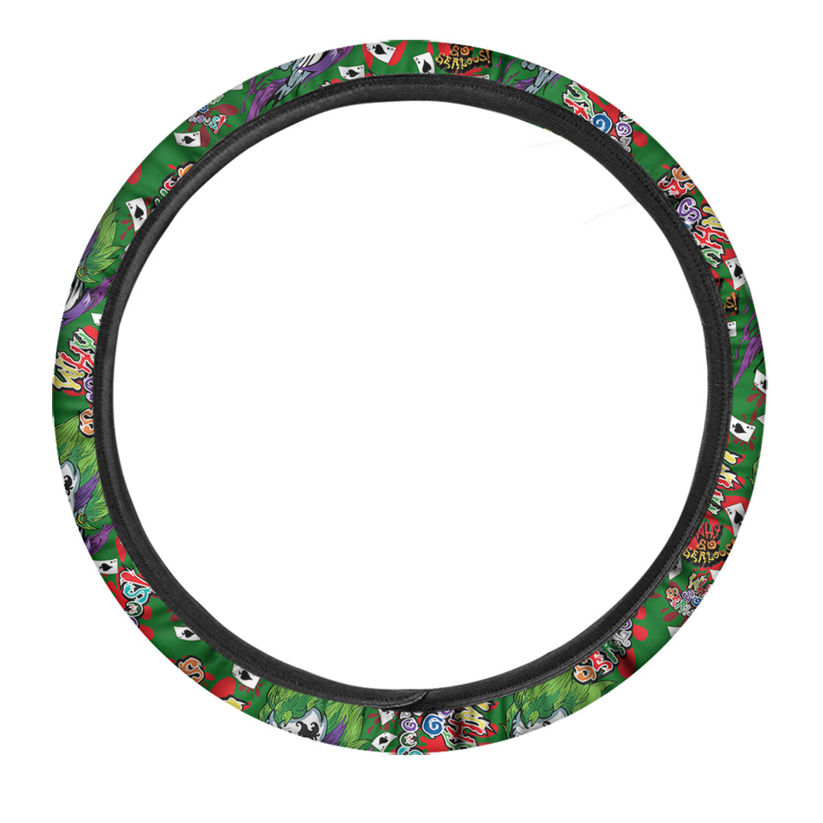 Joker Why So Serious Colorful Print Pattern Car Steering Wheel Cover-grizzshop