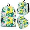 Jungle Flamingo Cactus Pineapple Pattern Backpack-grizzshop