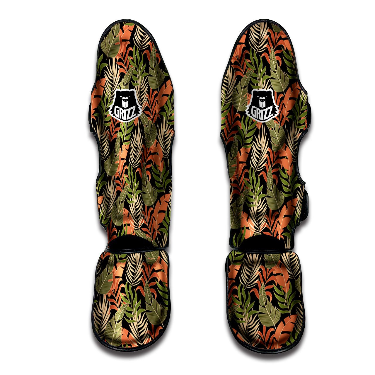 Jungle Hawaii Plants Tropical Print Pattern Muay Thai Shin Guards-grizzshop
