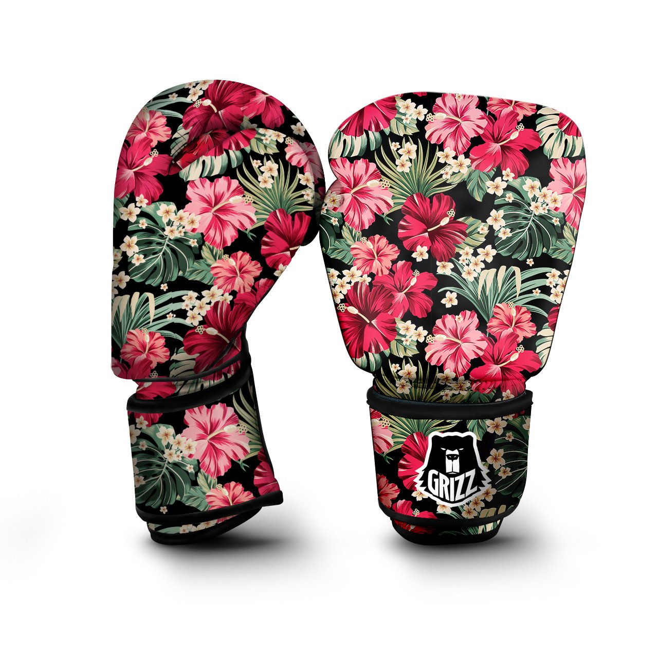 Jungle Hawaiian Tropical Print Pattern Boxing Gloves-grizzshop