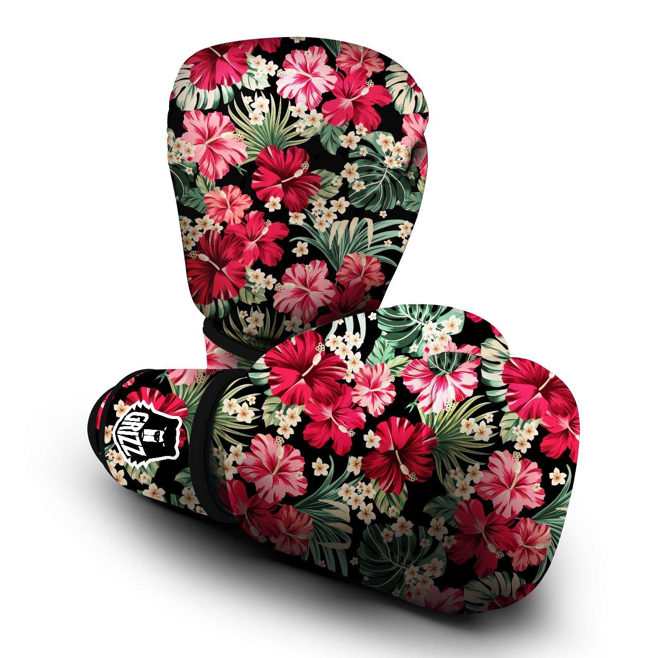Jungle Hawaiian Tropical Print Pattern Boxing Gloves-grizzshop
