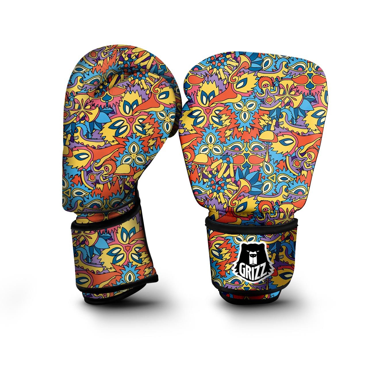 Jungle Hippie Psychedelic Trippy Boxing Gloves-grizzshop