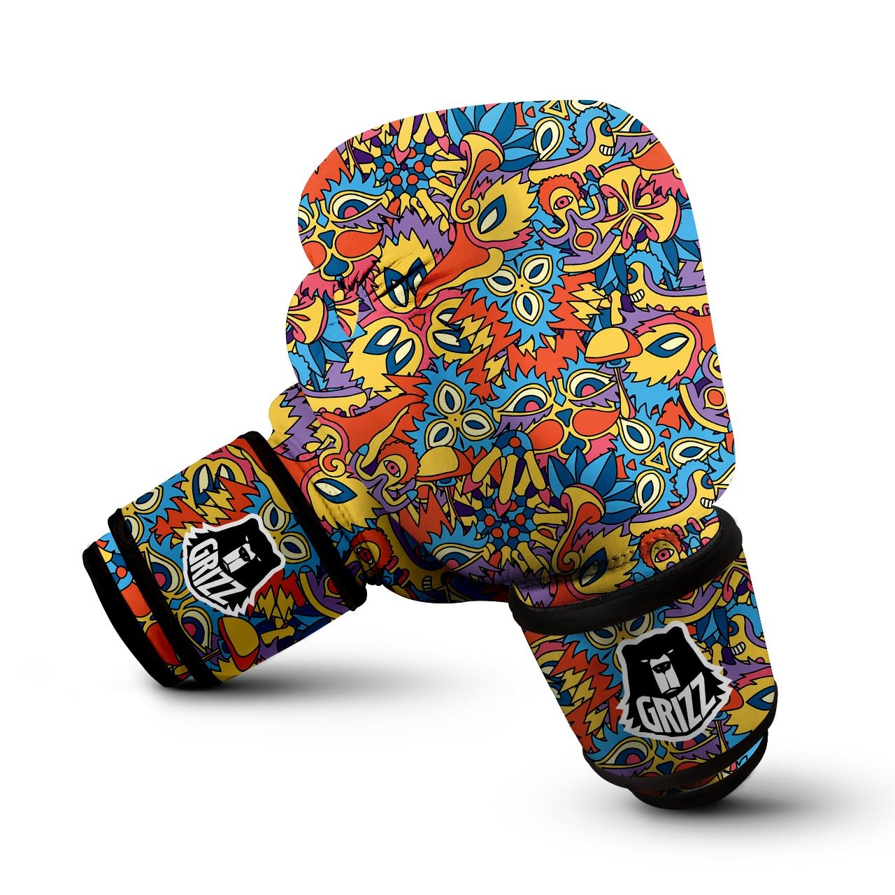 Jungle Hippie Psychedelic Trippy Boxing Gloves-grizzshop