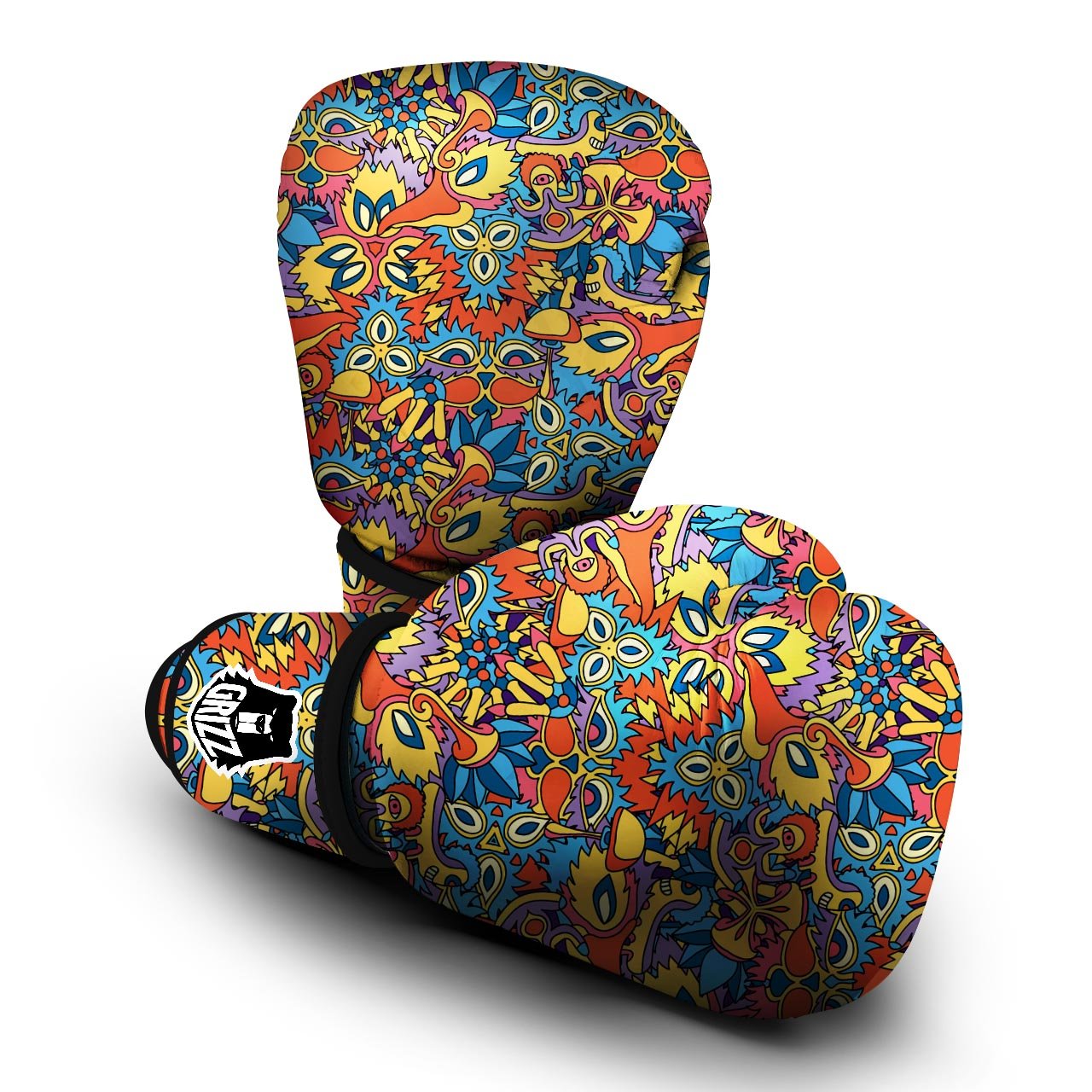 Jungle Hippie Psychedelic Trippy Boxing Gloves-grizzshop