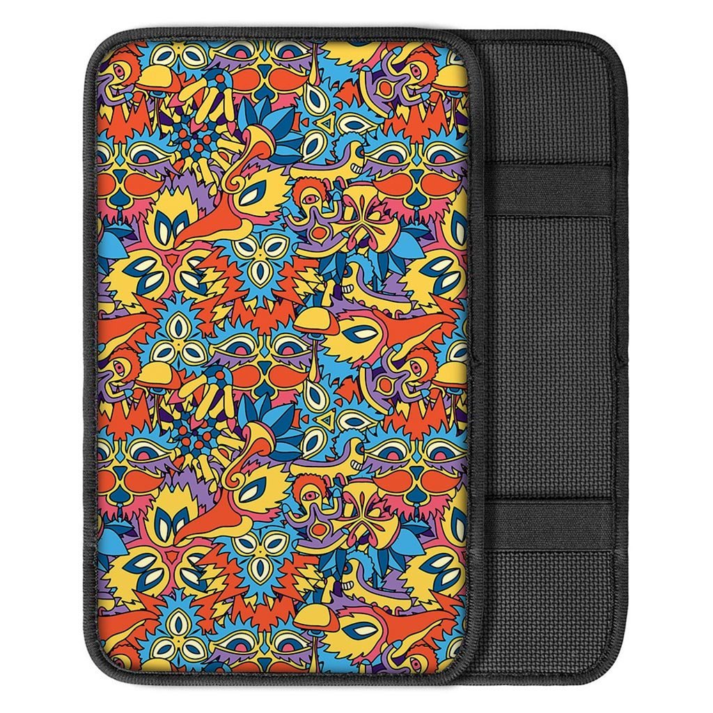 Jungle Hippie Psychedelic Trippy Car Console Cover-grizzshop