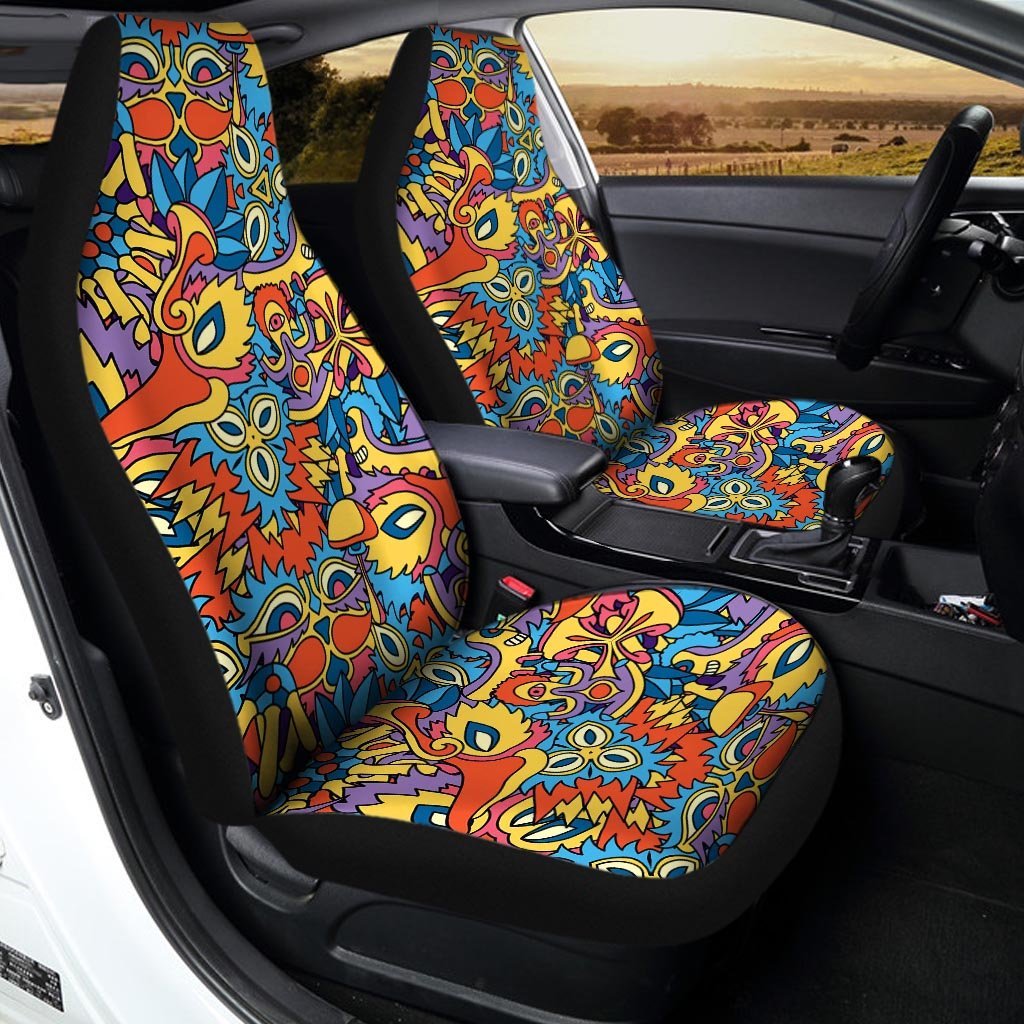 Jungle Hippie Psychedelic Trippy Car Seat Covers-grizzshop