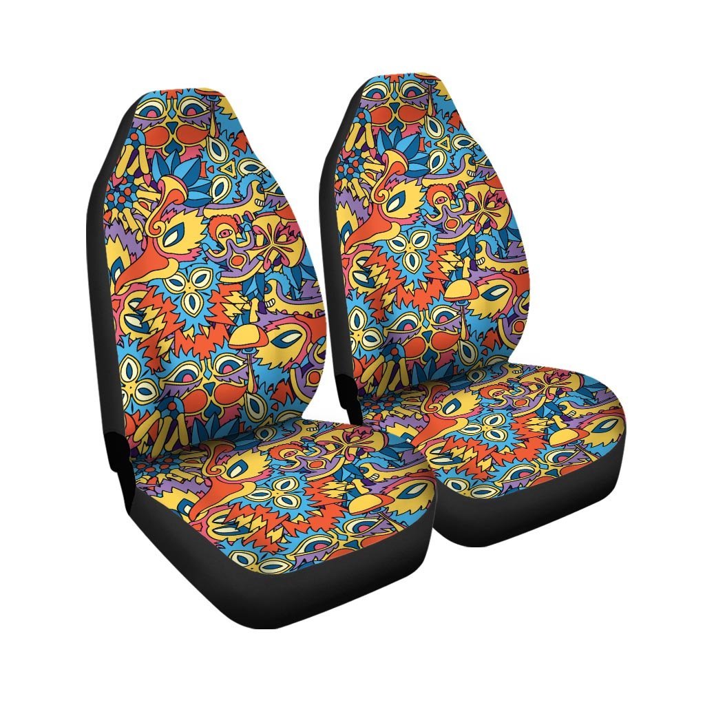 Jungle Hippie Psychedelic Trippy Car Seat Covers-grizzshop