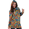 Jungle Hippie Psychedelic Trippy Hoodie Dress-grizzshop