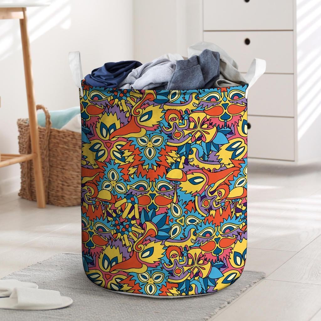 Jungle Hippie Psychedelic Trippy Laundry Basket-grizzshop