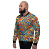 Jungle Hippie Psychedelic Trippy Men's Bomber Jacket-grizzshop