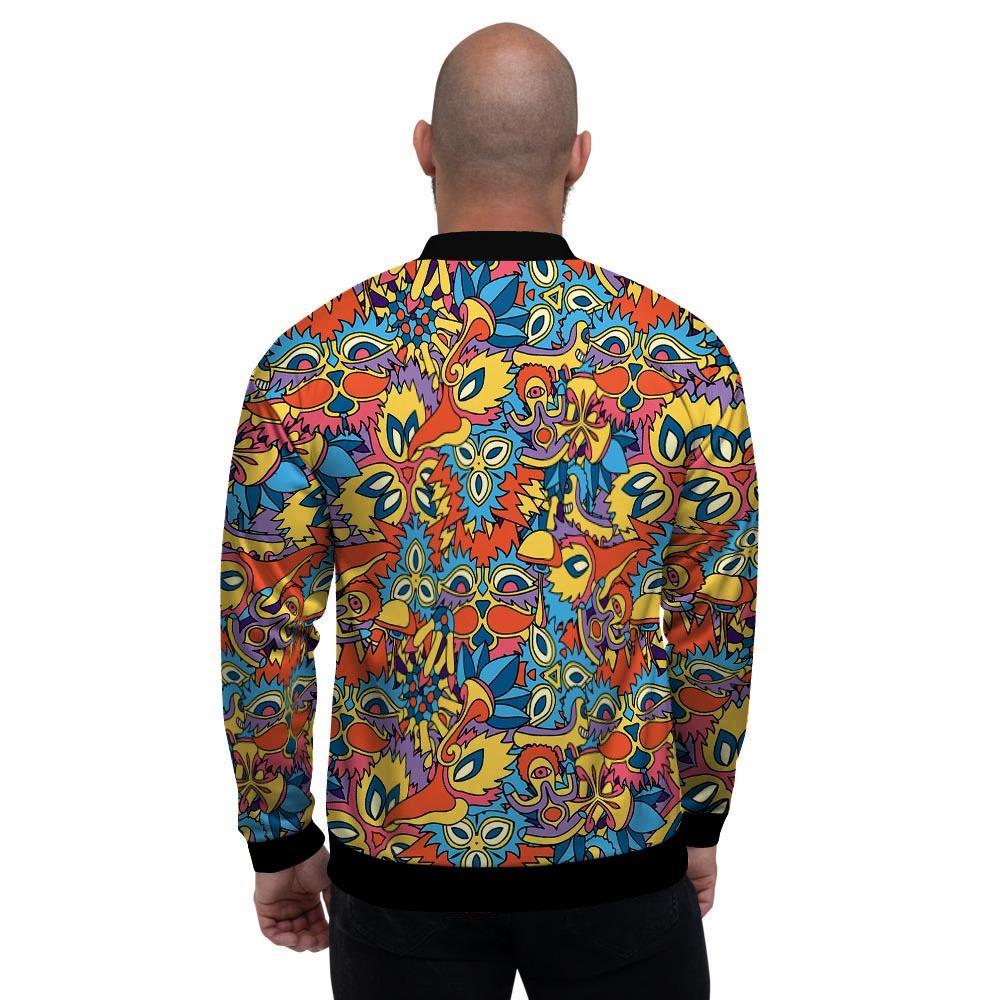 Jungle Hippie Psychedelic Trippy Men's Bomber Jacket-grizzshop