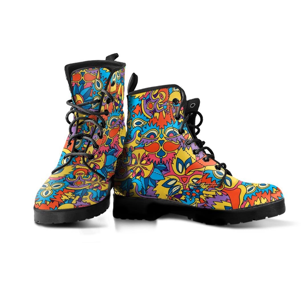 Jungle Hippie Psychedelic Trippy Men's Boots-grizzshop