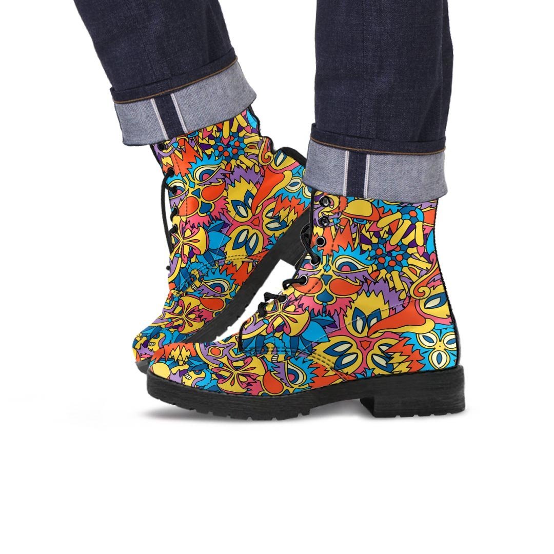 Jungle Hippie Psychedelic Trippy Men's Boots-grizzshop