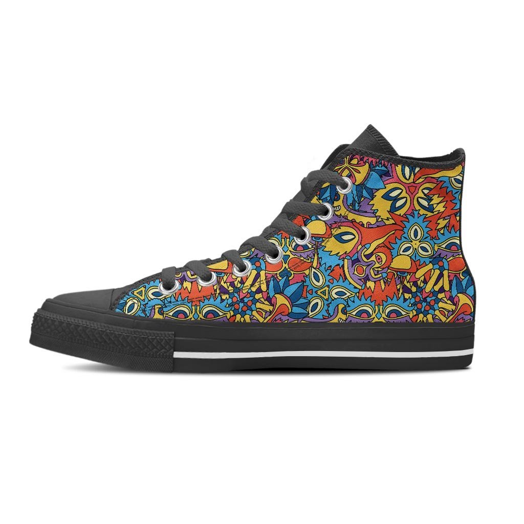 Jungle Hippie Psychedelic Trippy Men's High Top Shoes-grizzshop