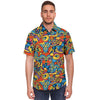 Jungle Hippie Psychedelic Trippy Men's Short Sleeve Shirt-grizzshop