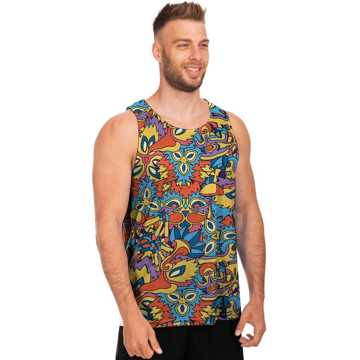 Jungle Hippie Psychedelic Trippy Men's Tank Tops-grizzshop