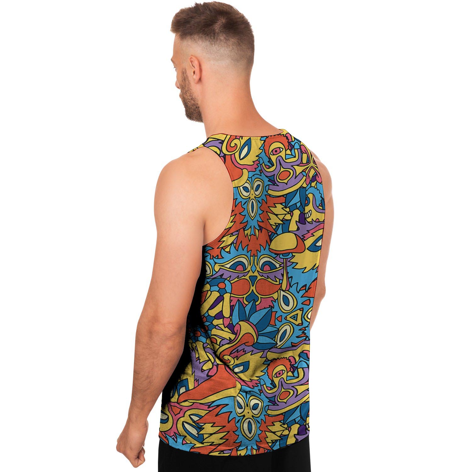 Jungle Hippie Psychedelic Trippy Men's Tank Tops-grizzshop