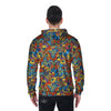 Jungle Hippie Psychedelic Trippy Men's Zip Up Hoodie-grizzshop