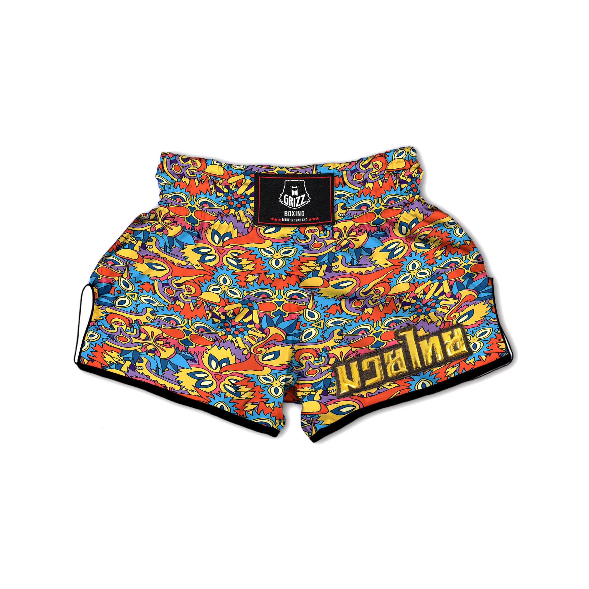 Jungle Hippie Psychedelic Trippy Muay Thai Boxing Shorts-grizzshop