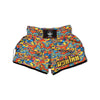 Jungle Hippie Psychedelic Trippy Muay Thai Boxing Shorts-grizzshop