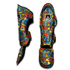 Jungle Hippie Psychedelic Trippy Muay Thai Shin Guard-grizzshop