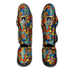 Jungle Hippie Psychedelic Trippy Muay Thai Shin Guard-grizzshop