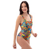 Jungle Hippie Psychedelic Trippy One Piece Swimsuite-grizzshop