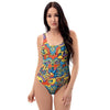 Jungle Hippie Psychedelic Trippy One Piece Swimsuite-grizzshop