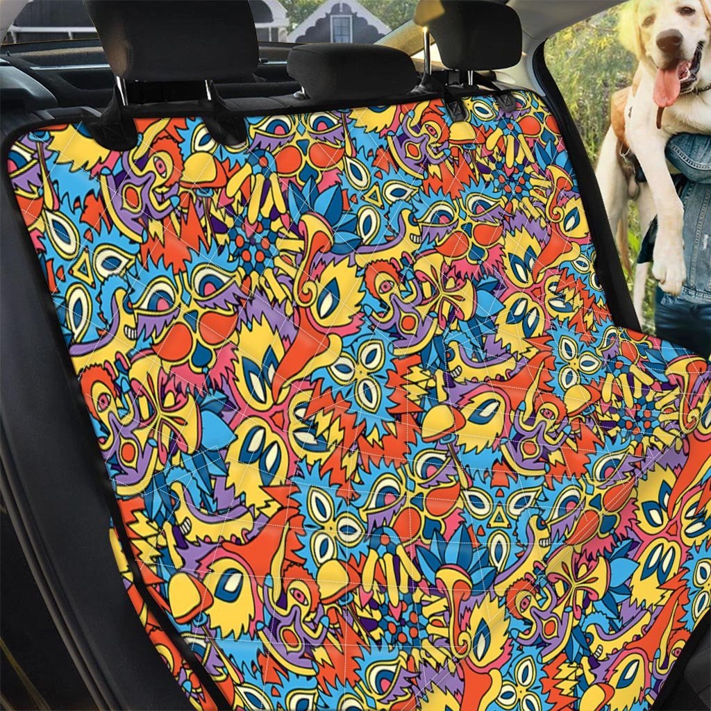 Jungle Hippie Psychedelic Trippy Pet Car Seat Cover-grizzshop