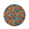 Jungle Hippie Psychedelic Trippy Round Rug-grizzshop