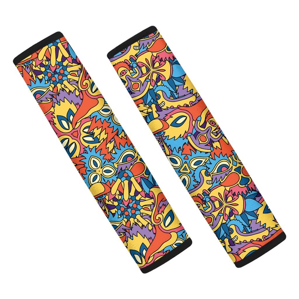 Jungle Hippie Psychedelic Trippy Seat Belt Cover-grizzshop