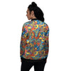 Jungle Hippie Psychedelic Trippy Women's Bomber Jacket-grizzshop