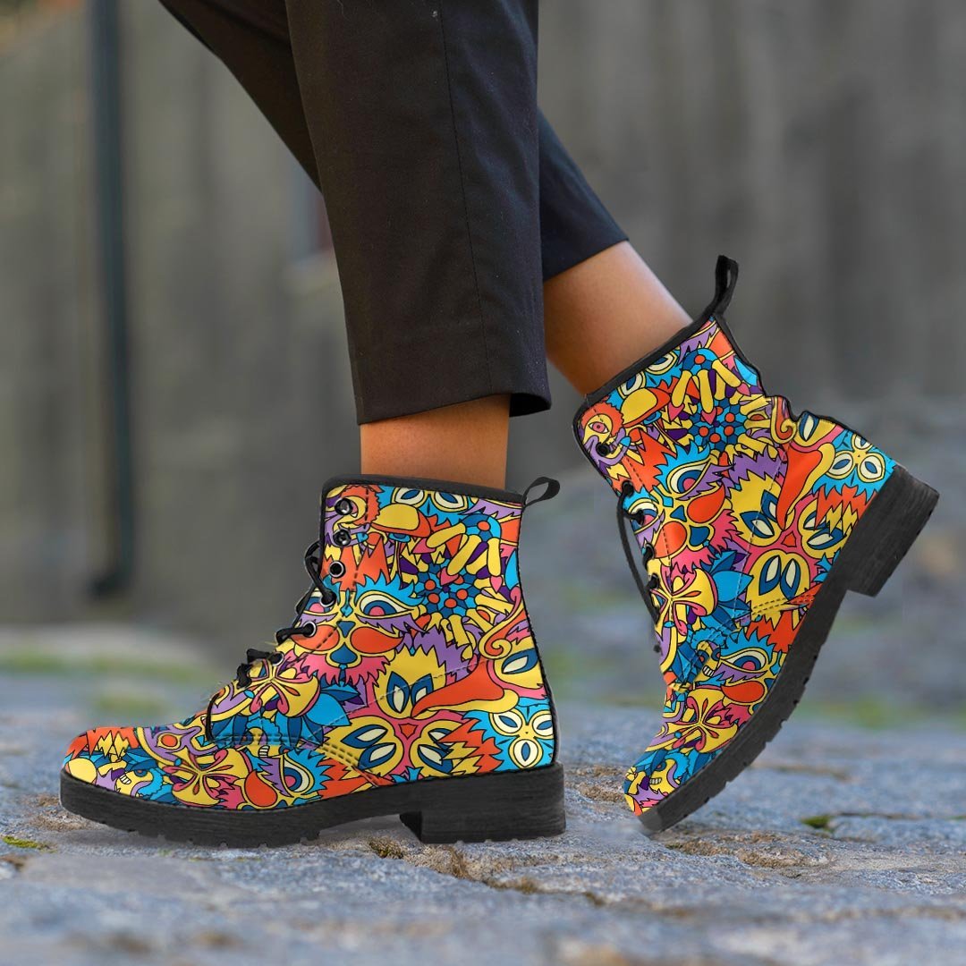 Jungle Hippie Psychedelic Trippy Women's Boots-grizzshop