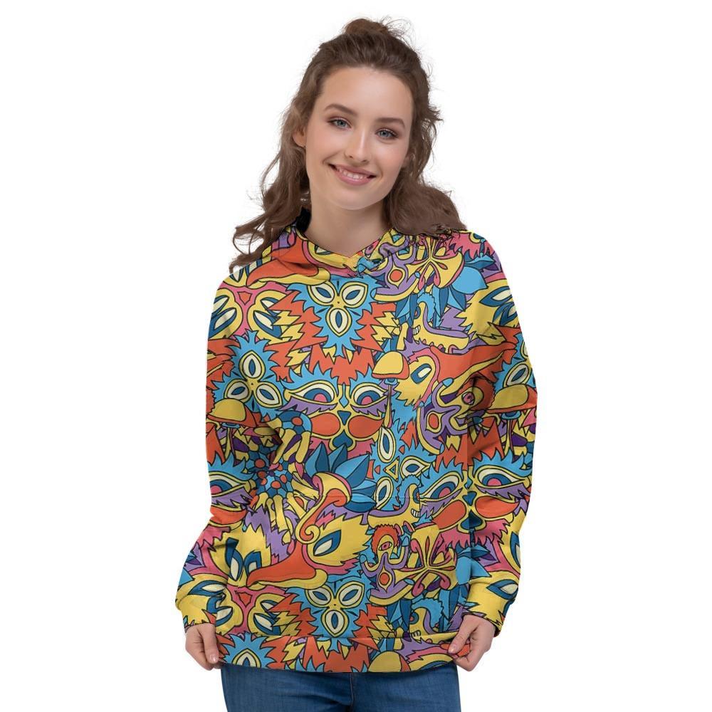 Jungle Hippie Psychedelic Trippy Women's Hoodie-grizzshop