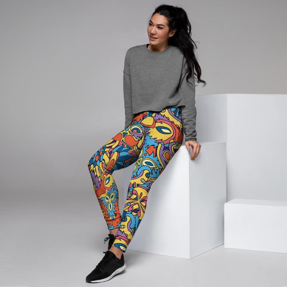 Jungle Hippie Psychedelic Trippy Women's Joggers-grizzshop