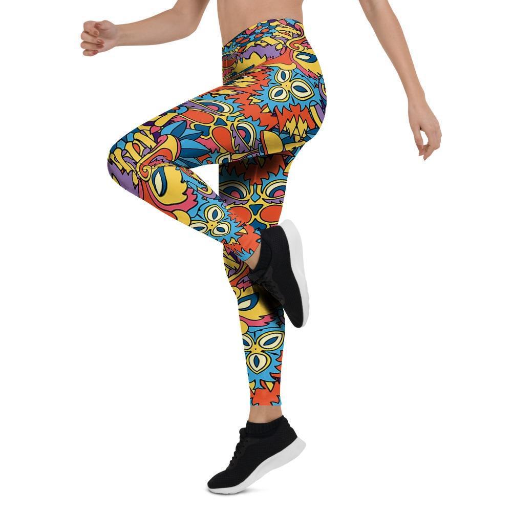 Jungle Hippie Psychedelic Trippy Women's Leggings-grizzshop