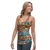 Jungle Hippie Psychedelic Trippy Women's Racerback Tank Top-grizzshop